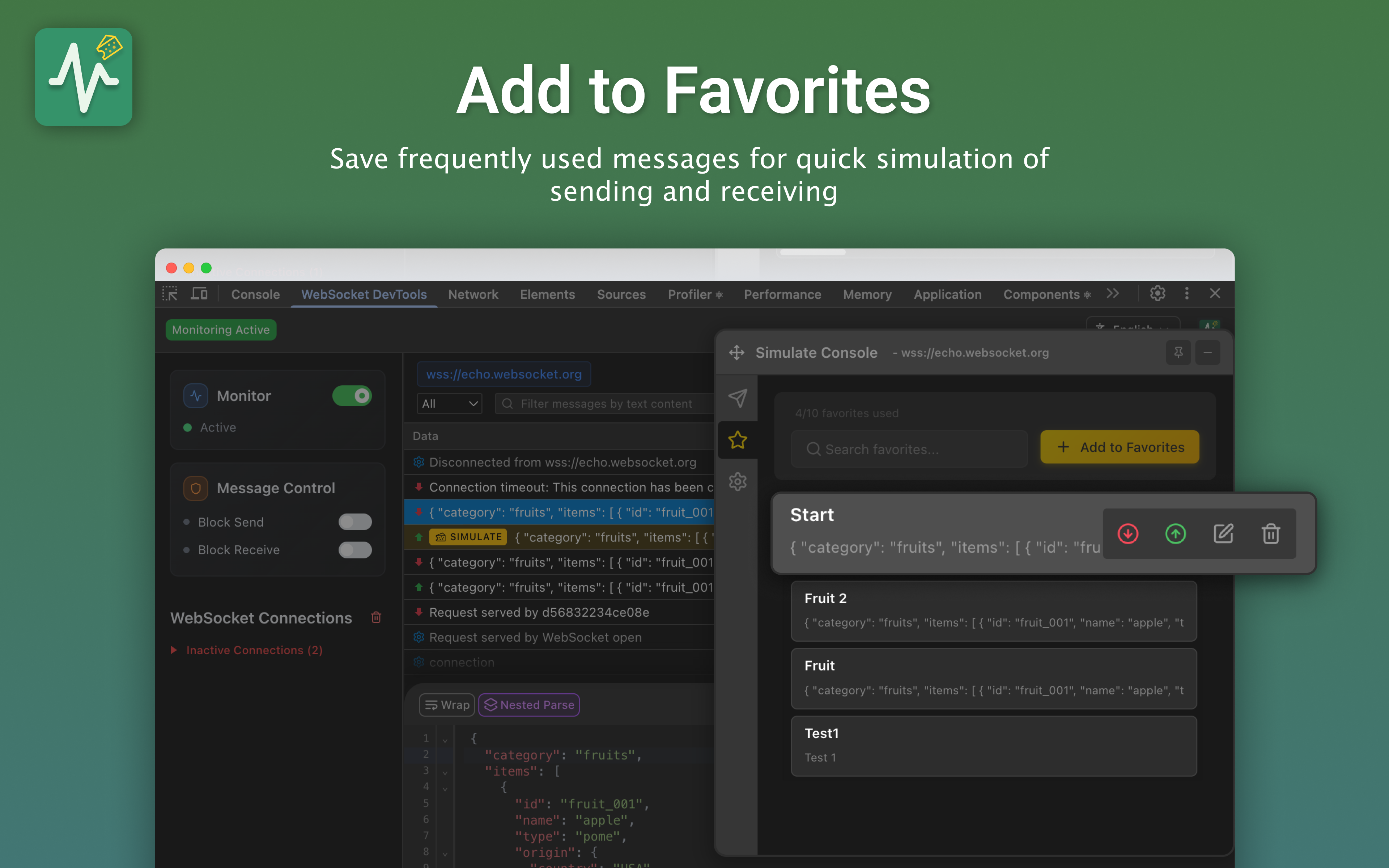 Add to Favorites Feature