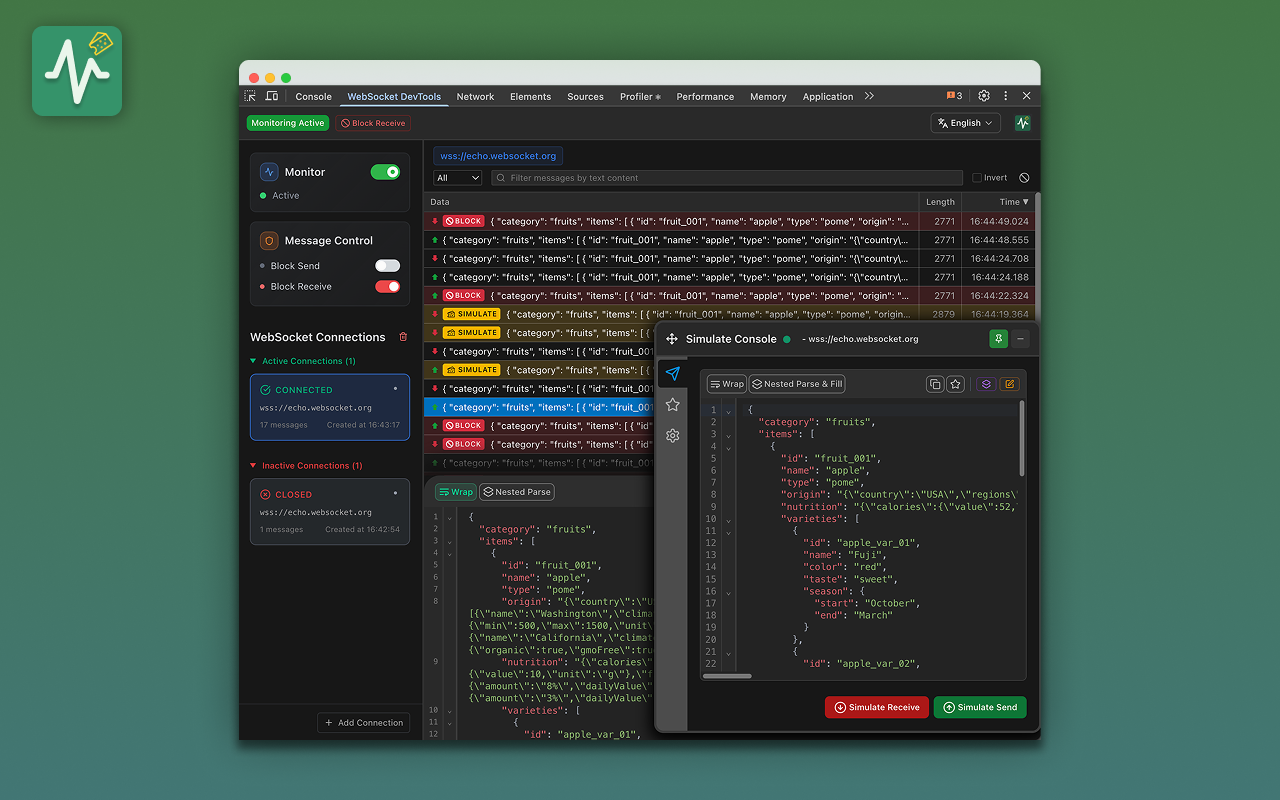 Comprehensive WebSocket Debugging