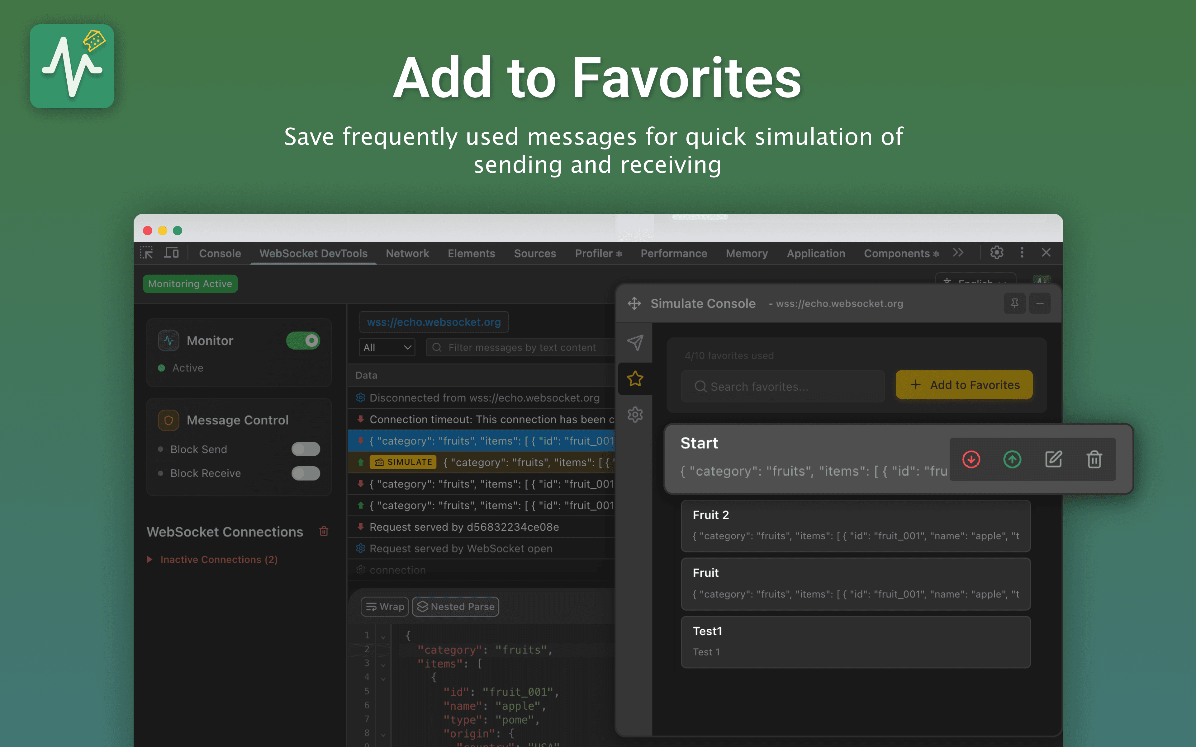 Add to Favorites Feature